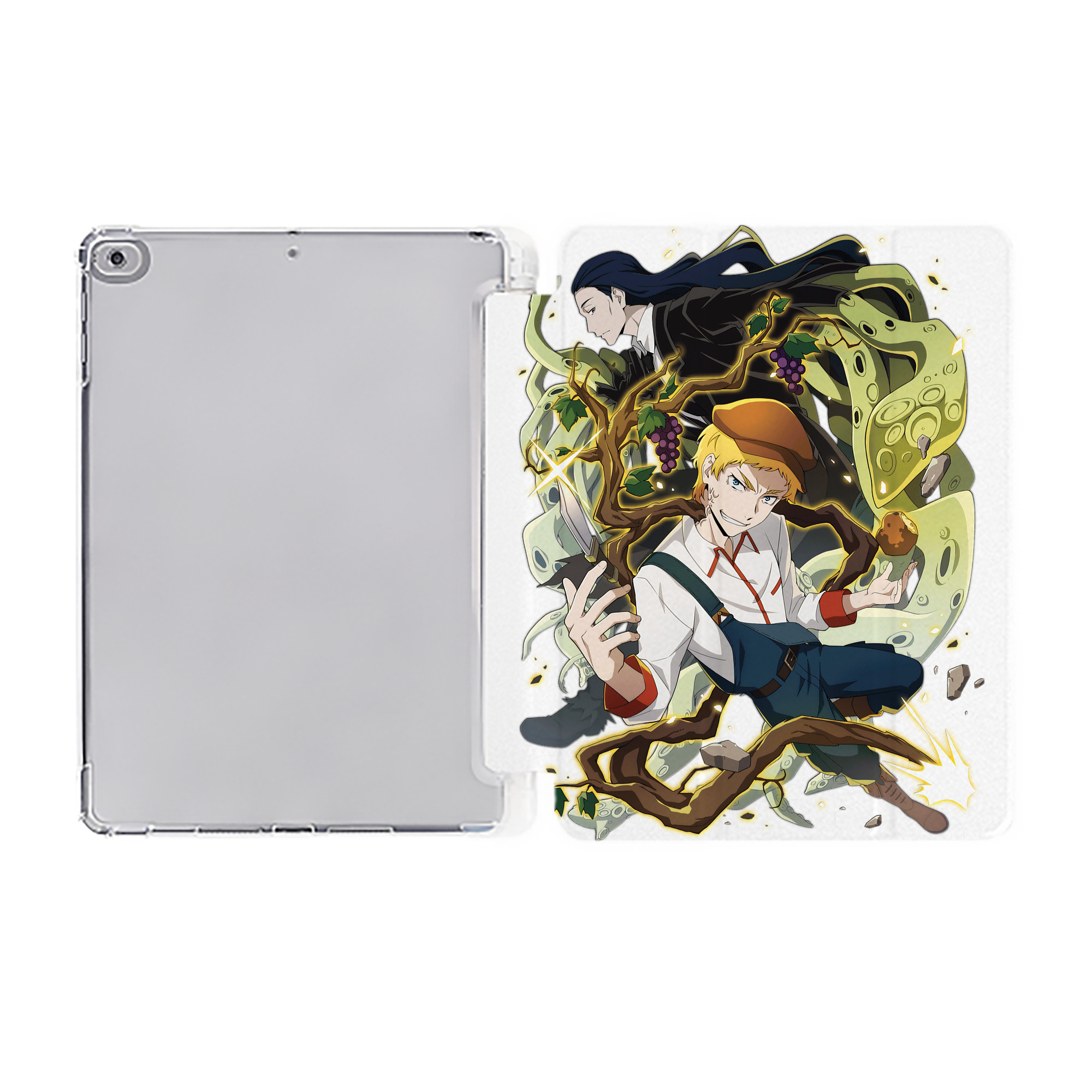 （画像用） 文豪ストレイドッグス Bungo Stray Dogs IPad ケース ペン収納付き 三つ折りスタンド PUレザー×シリコン 対応機種9.5/10.5/10.9インチ